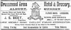 Drummond Arms Hotel & Brewery advertisement